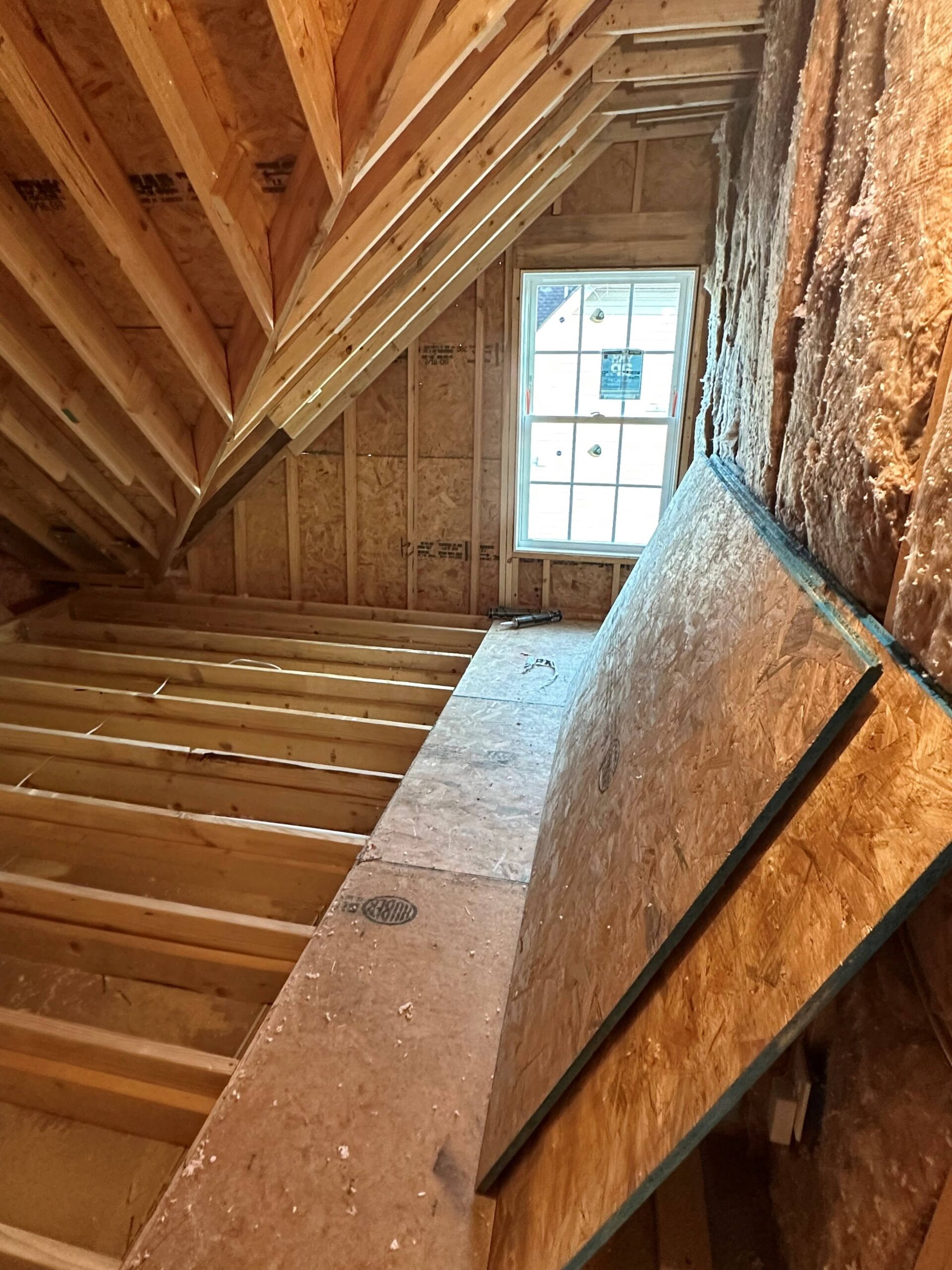 Custom bonus space build-out in Clarksville TN by licensed general contractor with framing and interior construction